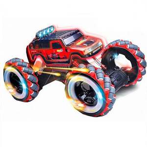  ماشین کنترلی شارژی آفرود جیپ قرمز با دو کنترل دستی و دستبندی Off-Road RC Car Drift Wheels 1:10 -اسباب بازی